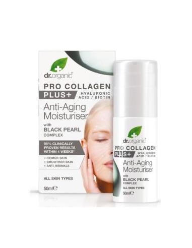 CREMA ANTIEDAD PRO-COLLAGEN PLUS perla negra 50ml. DR. ORGANIC