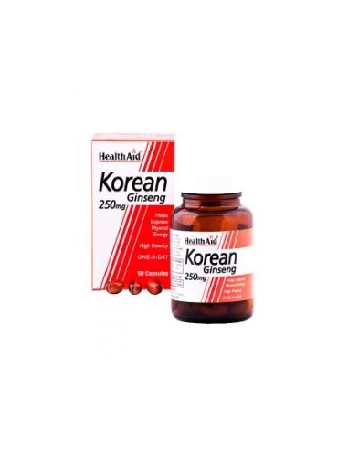 GINSENG COREANO raiz 50cap. HEALTH AID