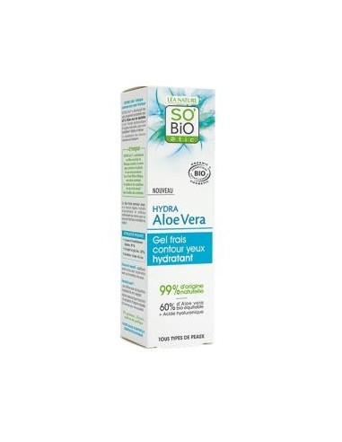 GEL CONTORNO DE OJOS HIDRATANTE aloe 24h 15ml. BIO SOBIO ETIC