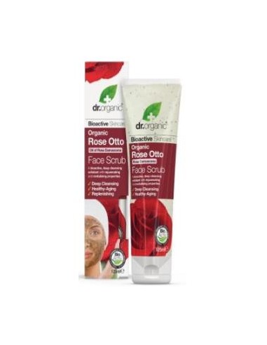 EXFOLIANTE FACIAL rosa de damasco 125ml. DR. ORGANIC