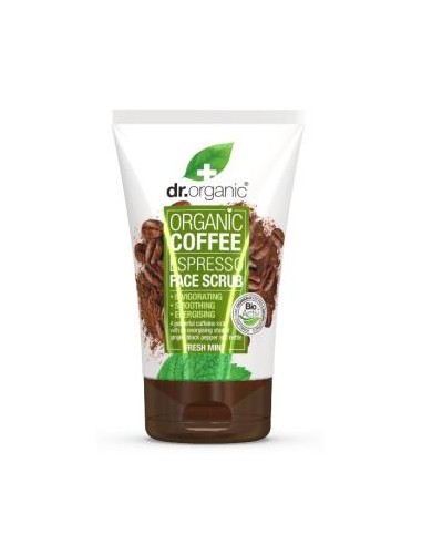 EXFOLIANTE FACIAL cafe expresso-menta fresca 125ml DR. ORGANIC