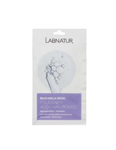 MASCARILLA FACIAL colageno-acido hialuronico 24srs. LABNATUR BIO