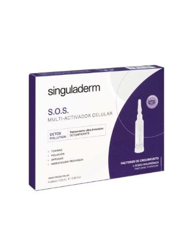 S.O.S. DETOX-POLLUTION 4 viales de 10,5ml SINGULADERM