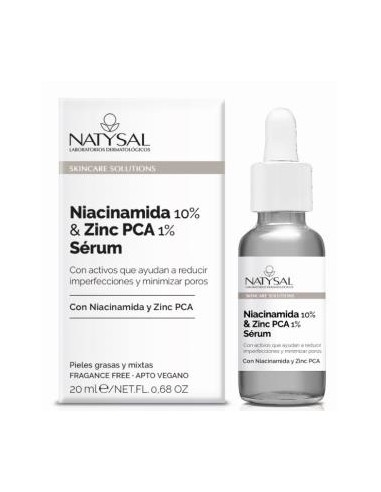 NIACINAMIDA 10% & ZINC PCA 1% serum 20ml. NATYSAL