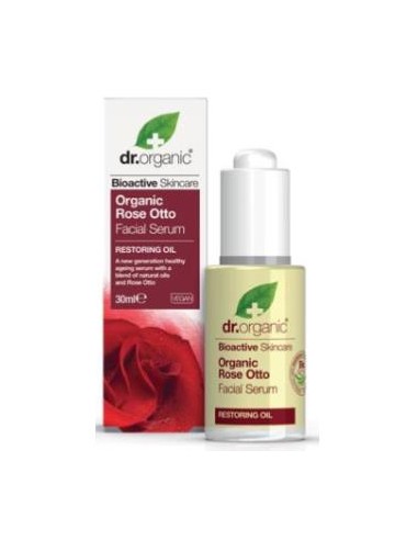 SERUM FACIAL rosa de damasco 30ml. DR. ORGANIC