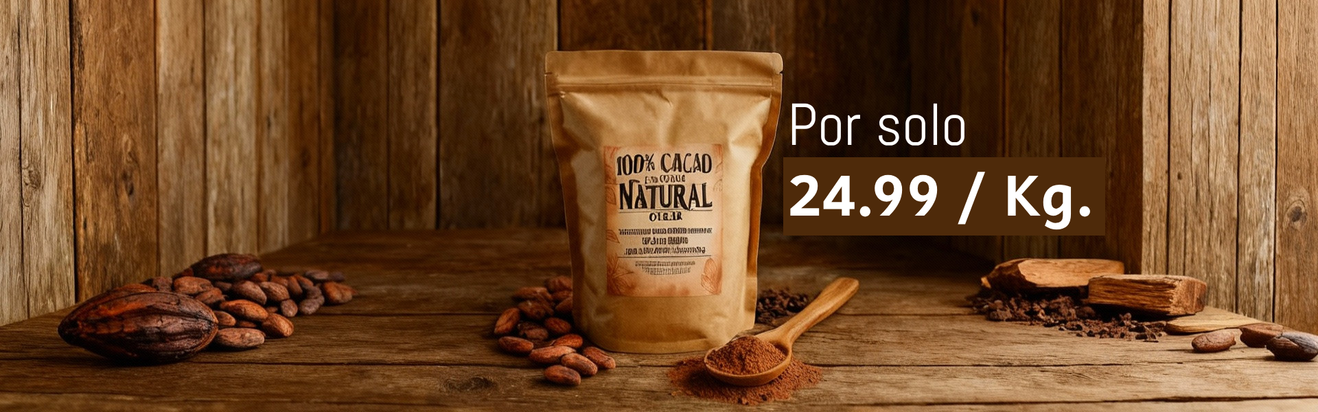 Cacao natural puro 100%